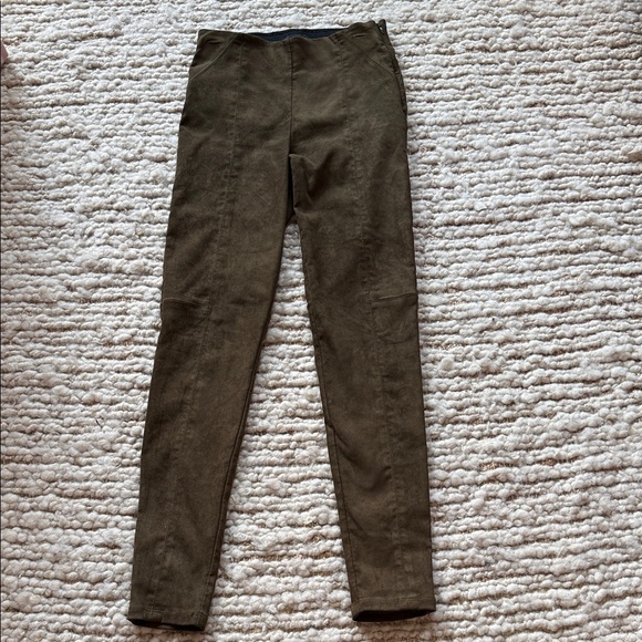 🤎 NEW Drew Faux Suede stretch skinny pants brown - Picture 2 of 7